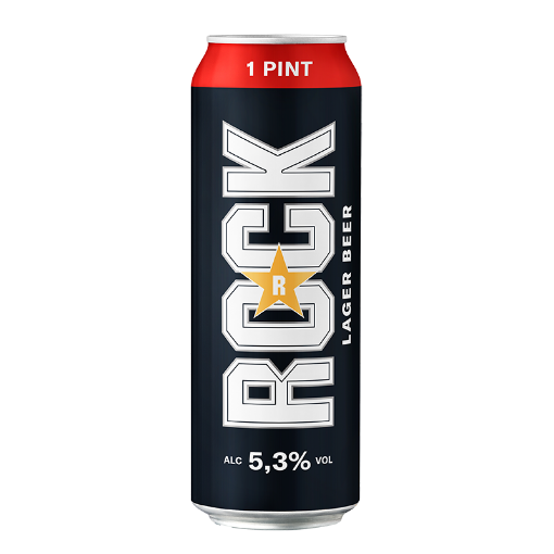 Picture of Beer Rock Lager 5.3% Can 568ml, 24 cans per case