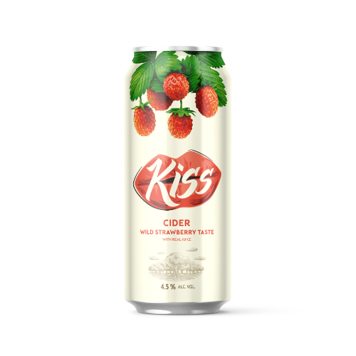 Picture of Cider Wild Strawberry Kiss 4.5% 500ml, 24 cans per case 