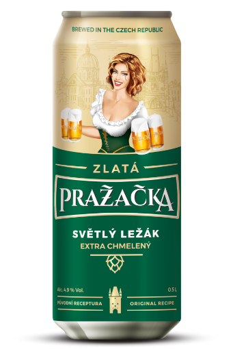 Picture of Beer Extra Hopped Lager Prazacka 4.9%, 500ml, 24 cans per case