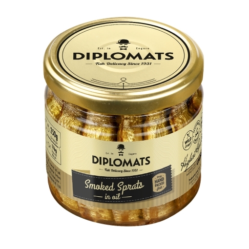 Case of 12 x 175g Unda Smoked Baltic Sardines in Oil glass jars – wholesale NZ