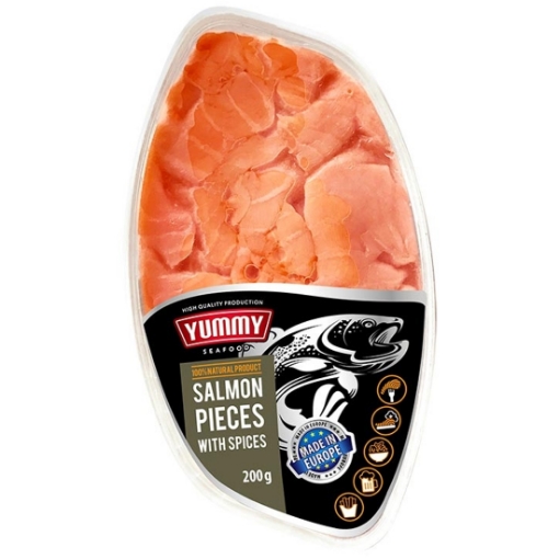 Picture of Salmon Pieces with Spices Yummy 200g, 8 units per case