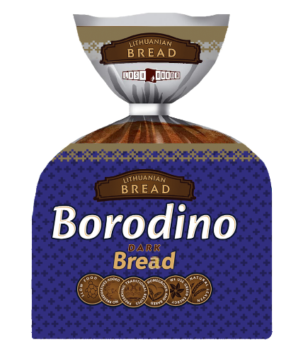 AmberRye Borodino Mini Rye Bread 300g – Traditional Lithuanian Bread – 18 Pack