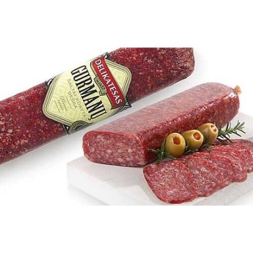 Gurmanu Delikatesas Cold Smoked Salami 320g – Premium Lithuanian Salami