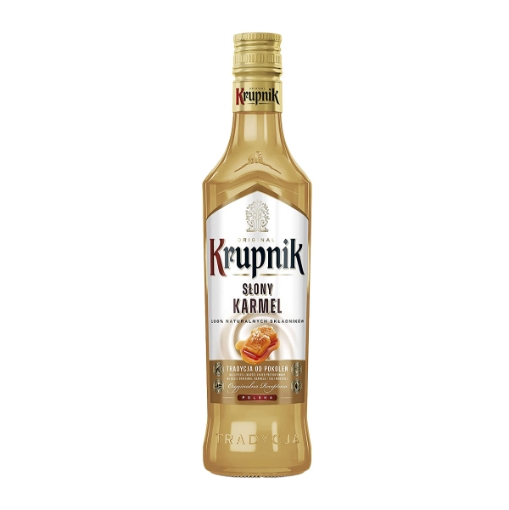 Case of 12 x 500ml Krupnik Salted Caramel Liqueur 16% bottles – wholesale NZ