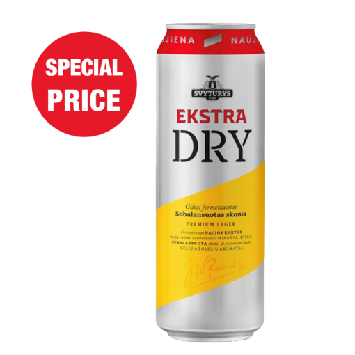 Picture of Beer EKSTRA DRY 5% Can 568ml, 24 cans per case