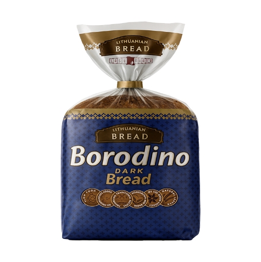 AmberRye Borodino Mini Rye Bread 300g – Traditional Lithuanian Bread – 18 Pack