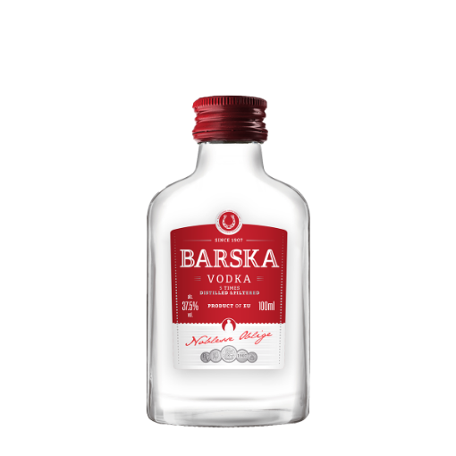 Picture of Vodka Barska Red 37.5% 100ml, 30 bottles per case