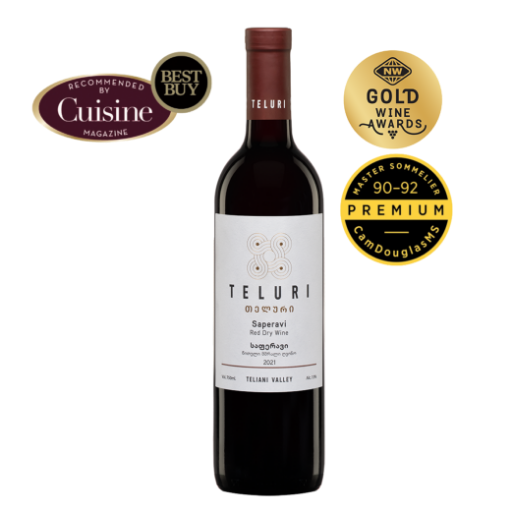 Picture of Wine Georgian Red Dry Saperavi Teluri Teliani Valley 13% 750ml, 6 bottles per case