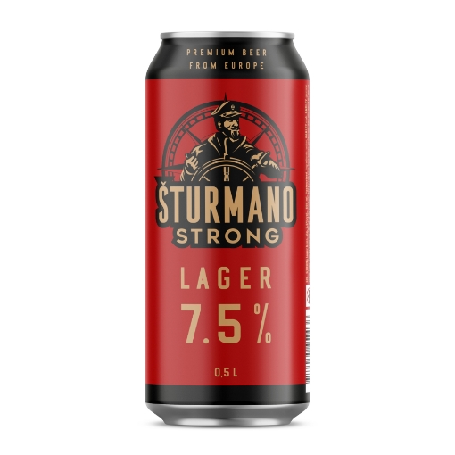 Picture of Beer Sturmano Strong Premium Lager 7.5% Can 500ml, 24 cans per cases