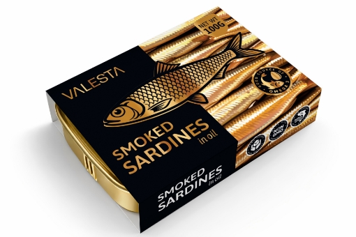 Picture of Smoked Sardines in oil VALESTA 100g, 10 cans per box