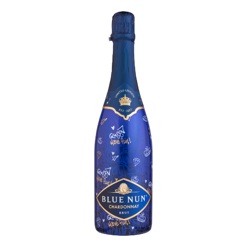 Picture of Wine Sparkling Chardonnay Brut Queen Edition Blue Nun 11% 750ml, 6 bottles per case
