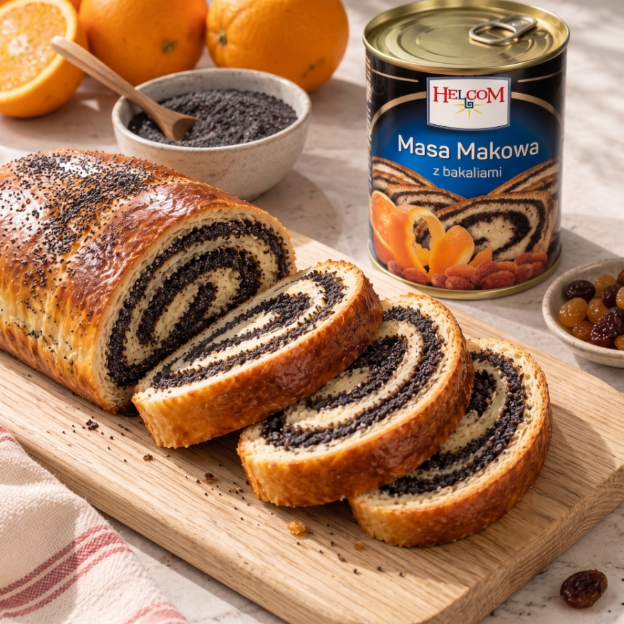 Poppy Seed Roll with Helcom Masa Makowa